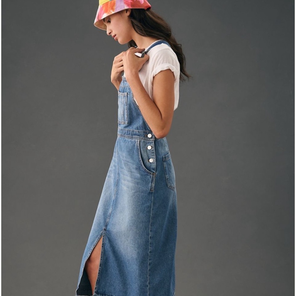 Anthropologie-Pilcro Denim Overall Dress - Sz. L - NWT